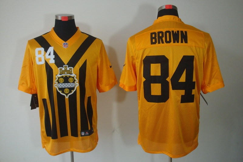 Men 2025 Pittsburgh Steelers #84 Brown yellow Nike Limited NFL Jersey
